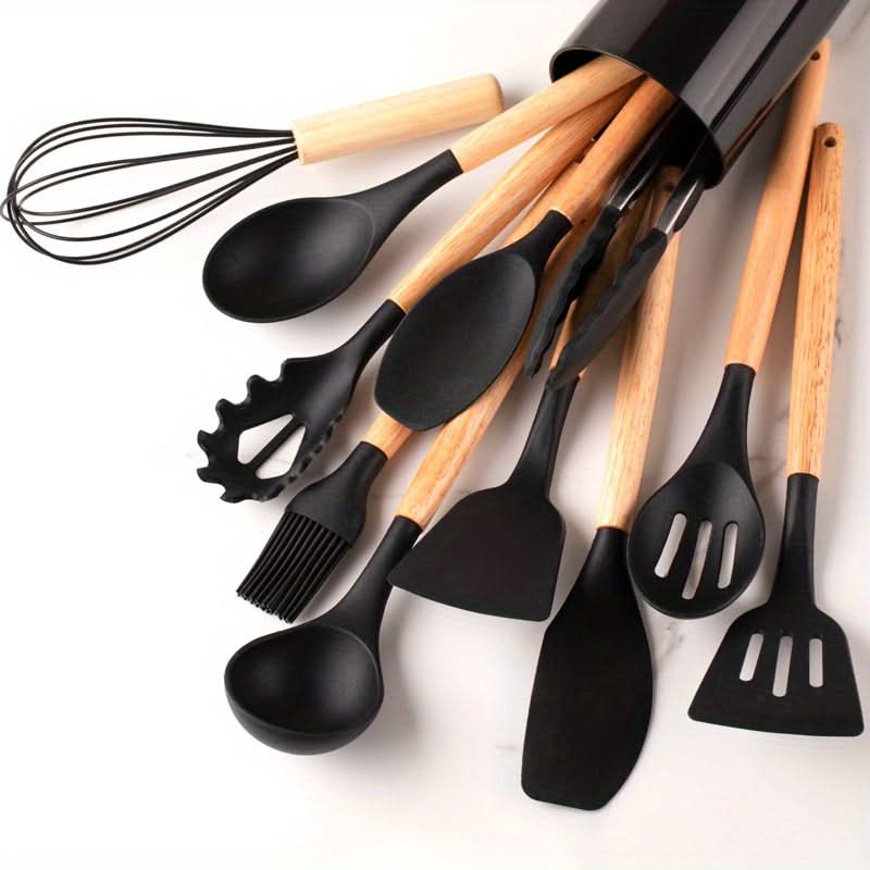 SILICOWARE – 12-teiliges Küchen-Silikon-Set | Hitzebeständig & Spülmaschinenfest