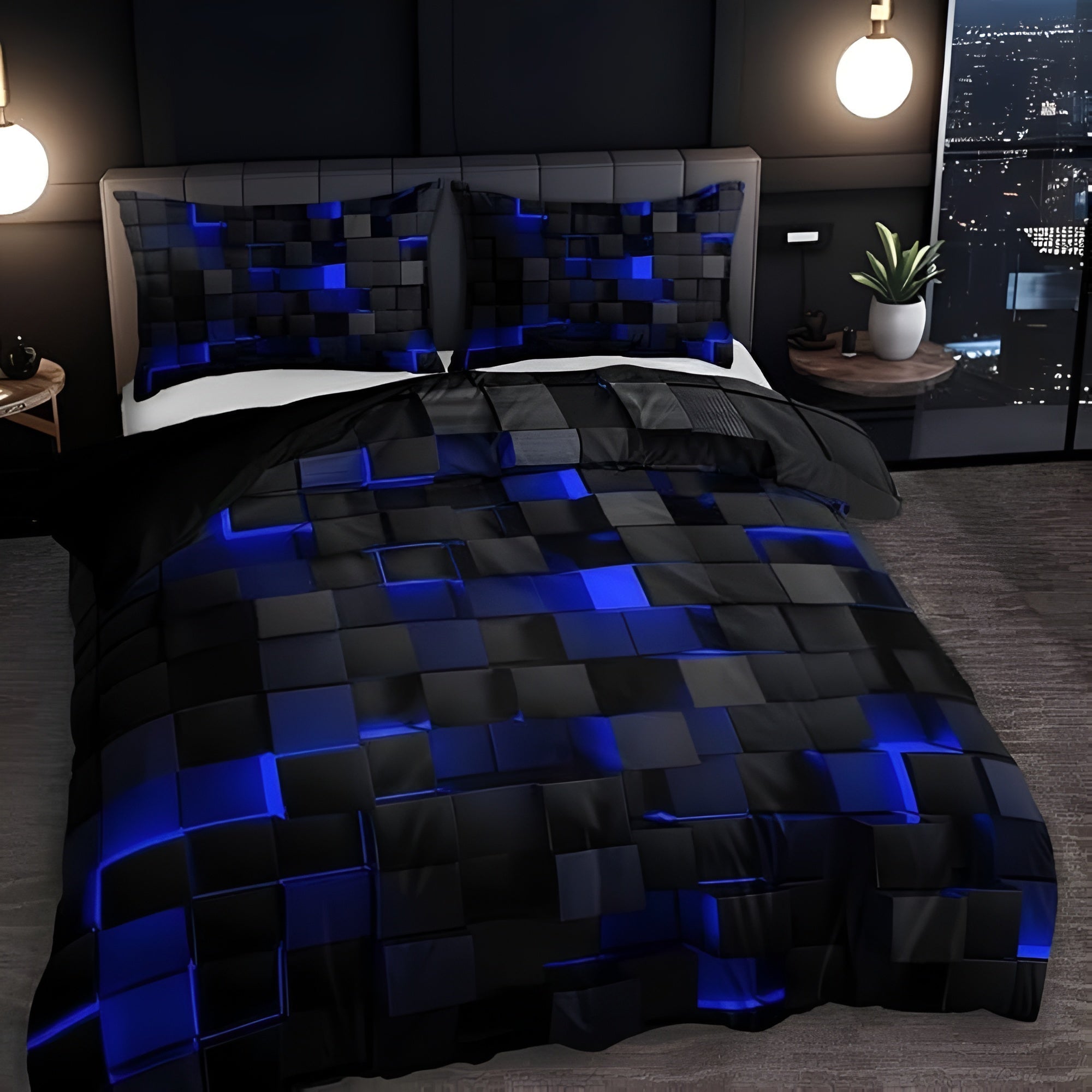 3D Bettwäsche mit Kissenbezug | Bettlaken für Gamer | Bettbezug | Neonara