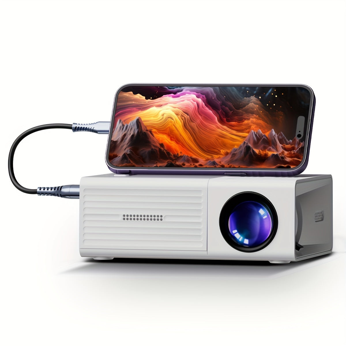 Mini-Projektor | LumoBeam | 3000 Lumen | Tragbar & Energieeffizient | HDMI & USB