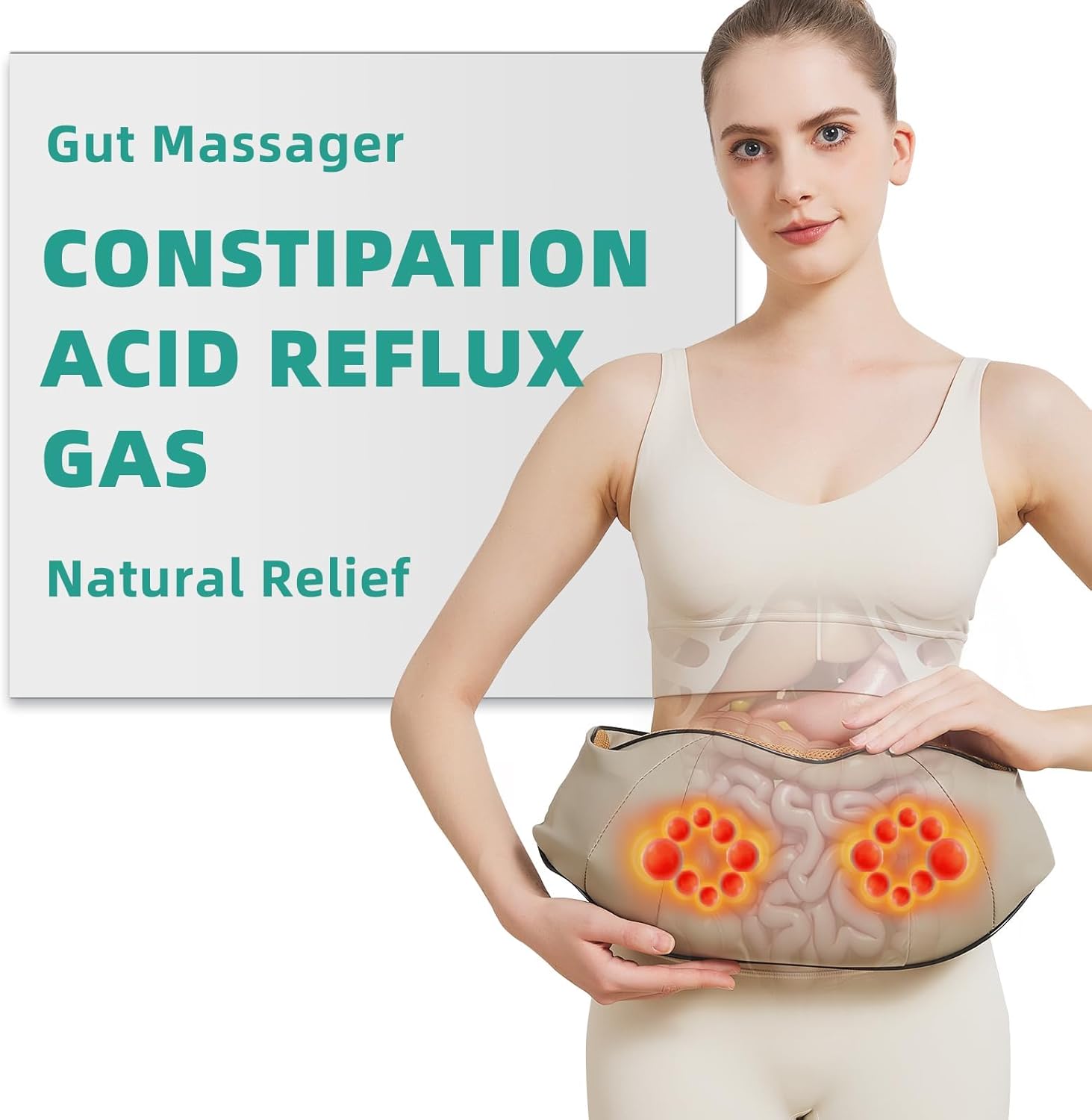 Bauchmassager - Heizfunktion - Wiederaufladbares Design