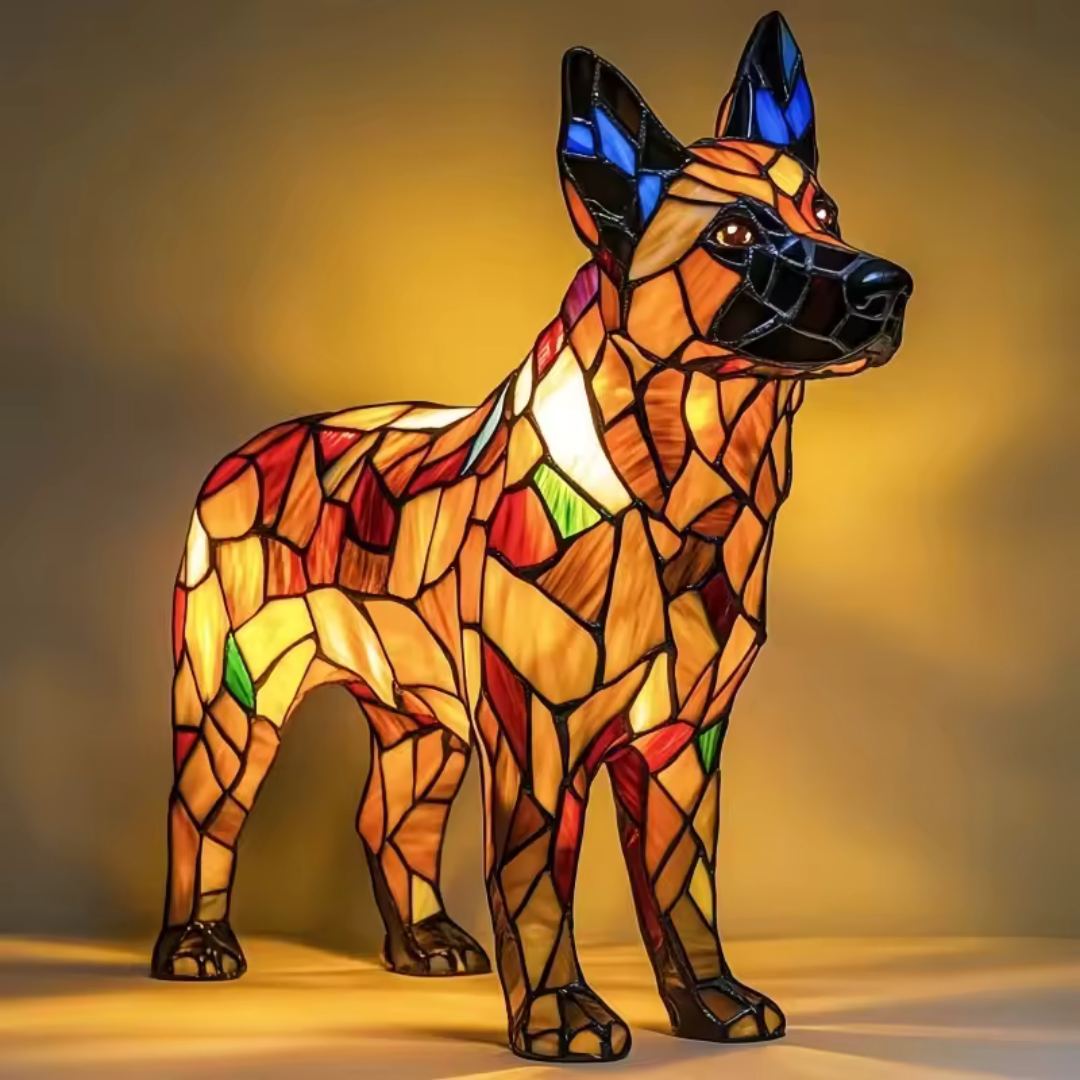 Licht Hund - handgefertigte Lampe, die Herzen zum Strahlen bringt