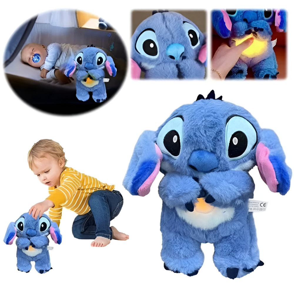 Kinder Kuscheltiere mit Licht und beruhigender Atmung