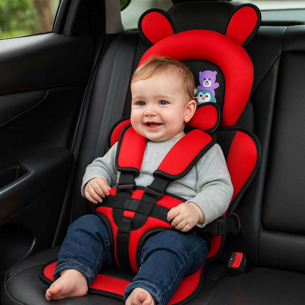 Tragbarer Baby-Reisesitz mit Sicherheitsgurt, leicht, faltbar, sicher für unterwegs