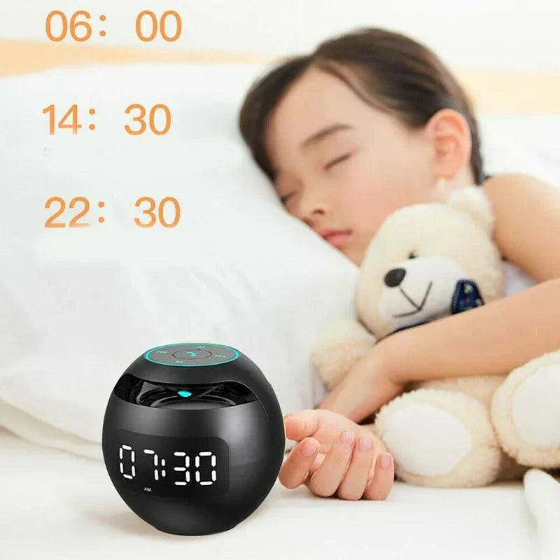 Ball Lautsprecher Wecker | Bluetooth 5.0 | LED Nachtlicht | 2200 mAh Batterie