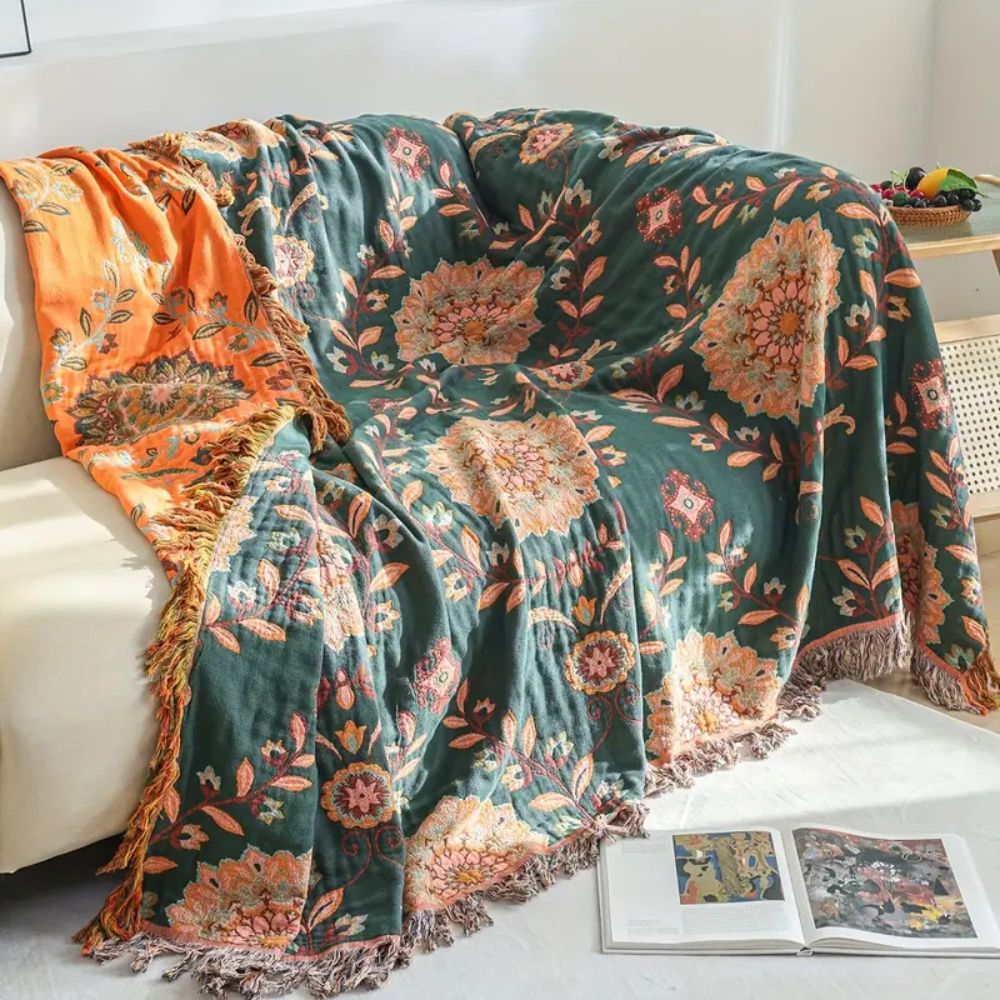 Sunfern Vintage Wendedecke aus Baumwolle