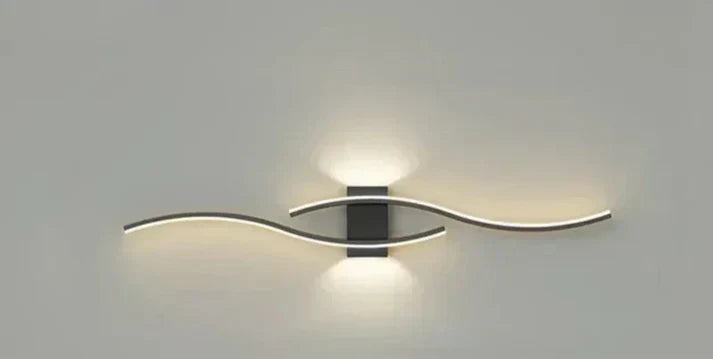 Lumivora Wave LED Wandleuchte | Modernes Wellen-Design | Energieeffizient & Stilvoll | 60×15 cm | Warmes, Blendfreies Licht