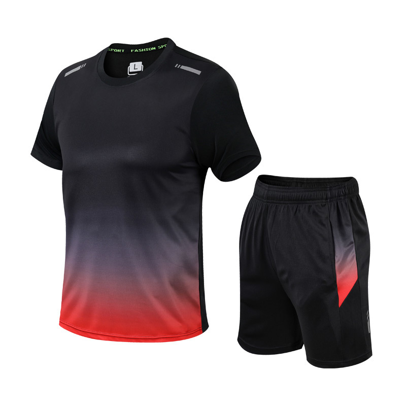 Zweiteiliges Sportbekleidungsset für Herren mit Farbverlauf und optimaler Bewegungsfreiheit