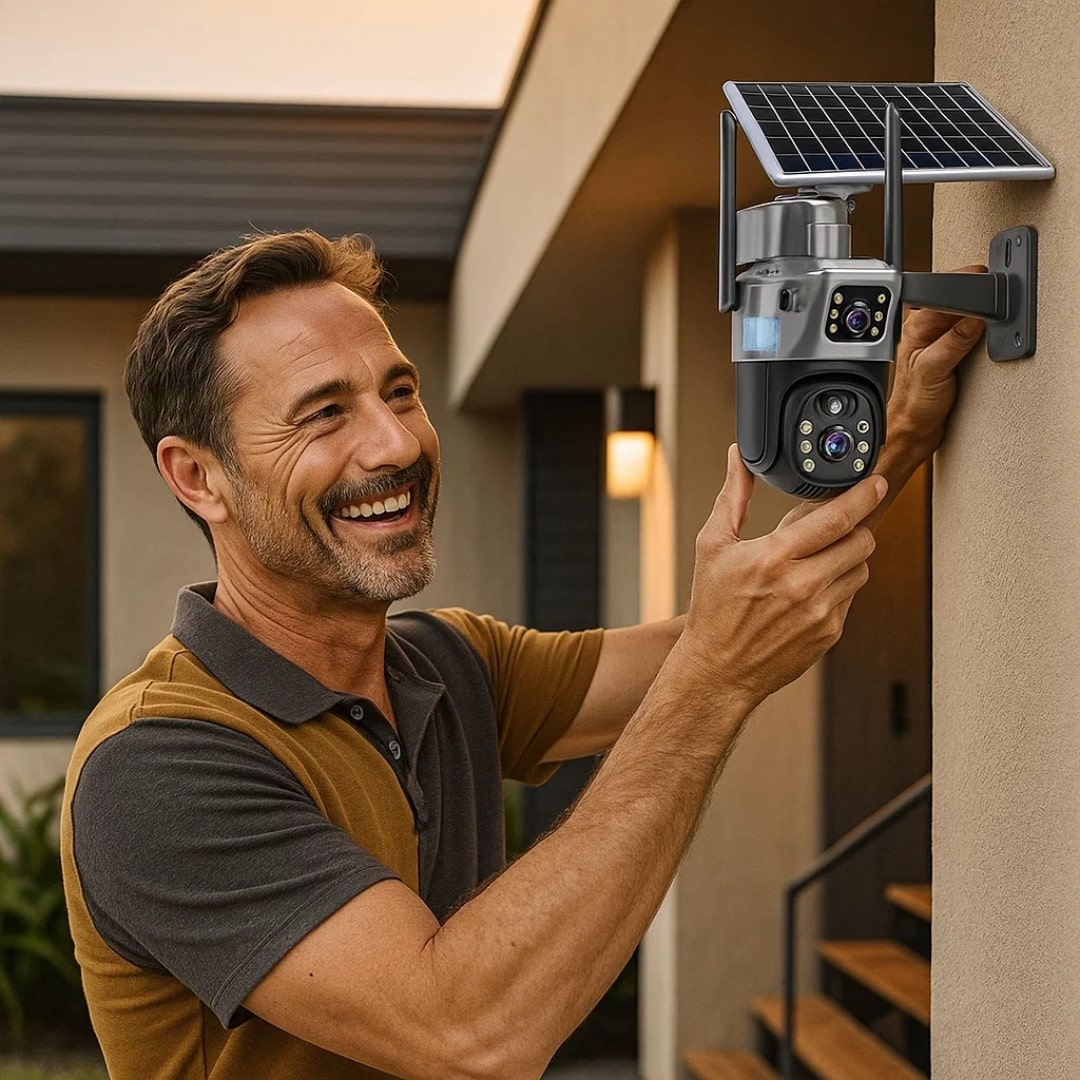 Außenüberwachungskamera | Wi-Fi-Kamera mit Solarpanel | GuardVision