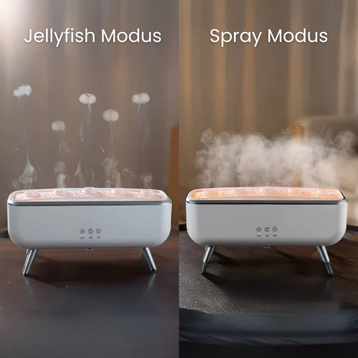 Diffuser & Luftbefeuchter | LED Aroma Diffuser mit Farbwechsel & Fernbedienung | JellyMist