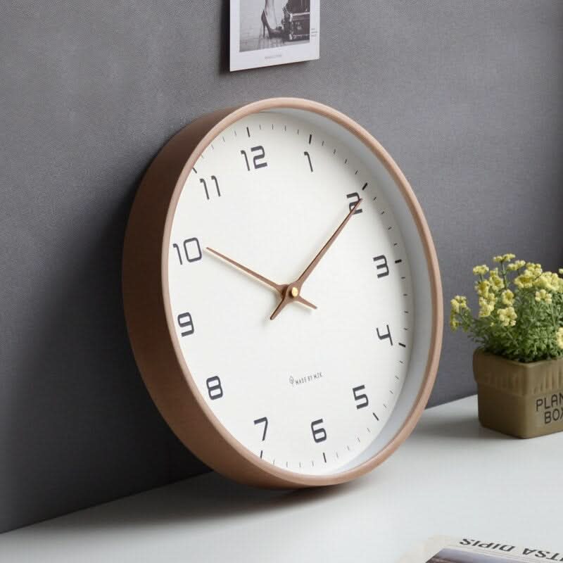 NordicTime Holz Wanduhr – Ruhiges skandinavisches Design für friedliche Wohnräume