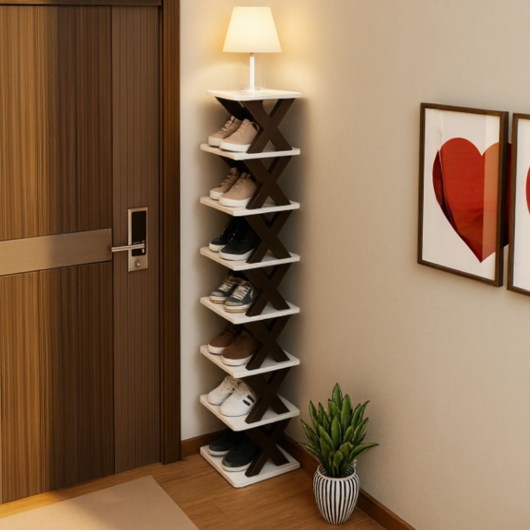 Schmaler Schuhregal | Schlanker Schuhorganizer | Hoch und platzsparend | ShoeTower