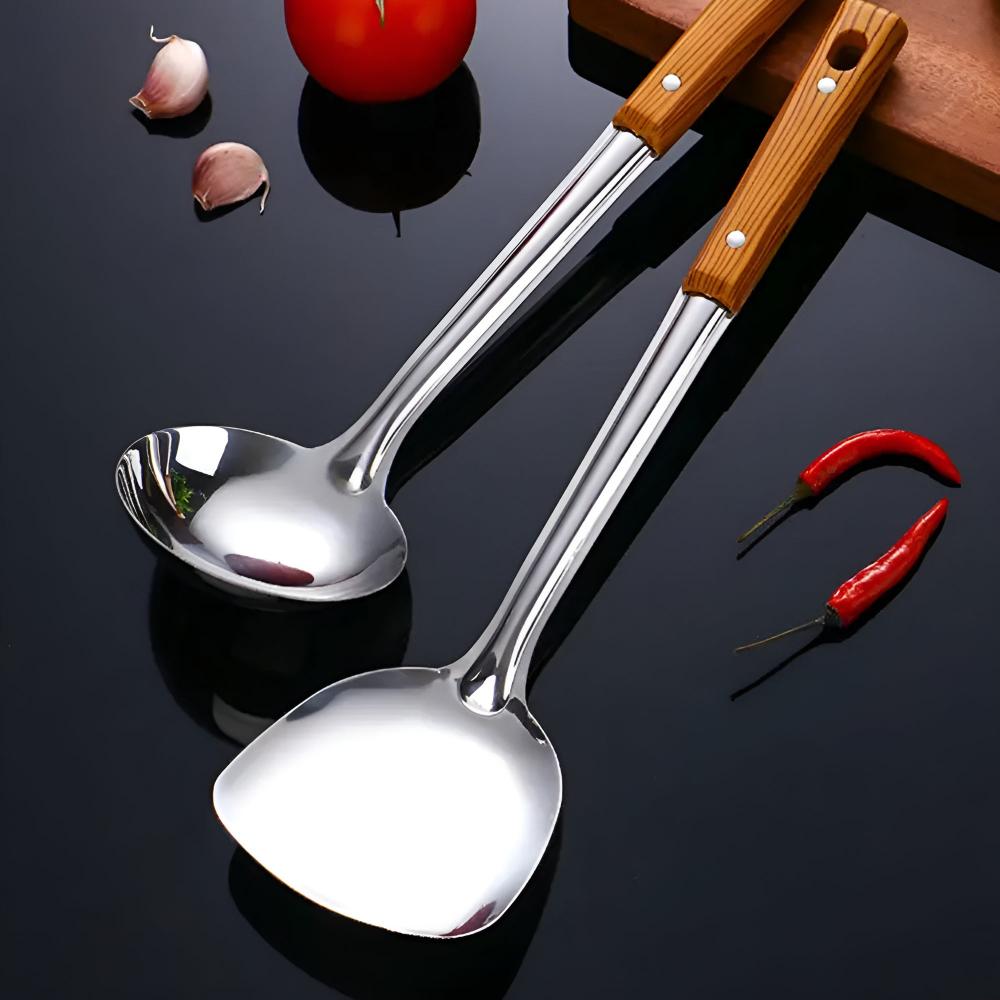 Klassisches Edelstahl-Küchenutensilien-Set (5 Sets)
