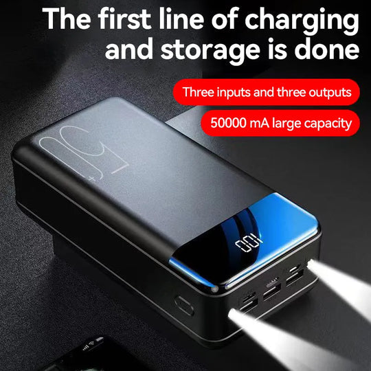 Voltaro Powerbank 50.000 mAh | Ultra-Schnelles Laden | Für Laptop, Tablet & Smartphone | Kompakt & Extrem Leistungsstark