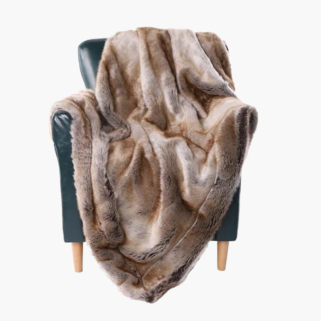 Faux-Fur-Wurfdecke - Weiches Nerz - Dekoratives Design