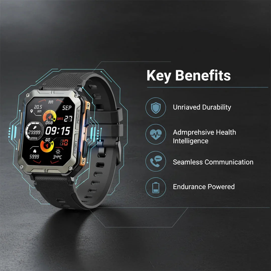 Smartwatch - Robustes Design - Gesundheitsüberwachung