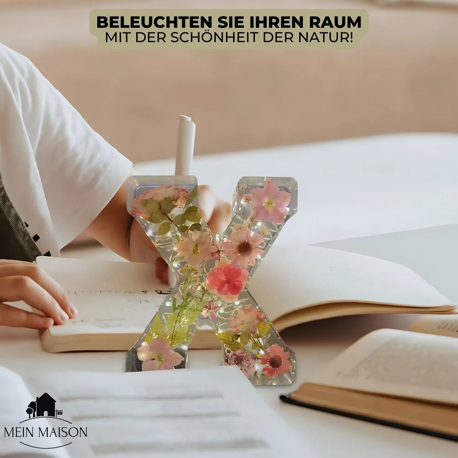 50% RABATT | FloraLetter™ - Florale Buchstabenlampen aus Harz