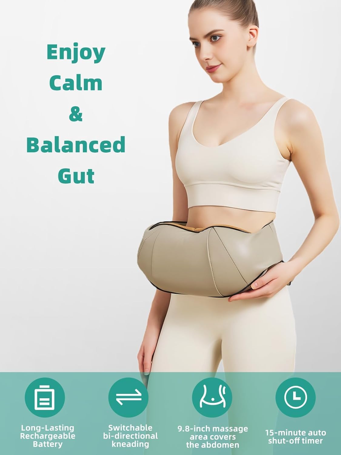 Bauchmassager - Heizfunktion - Wiederaufladbares Design