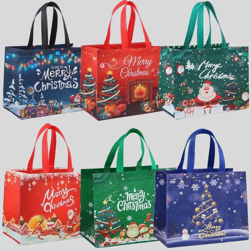 Wiederverwendbare Weihnachtsbeutel, große Tragetaschen für Geschenke