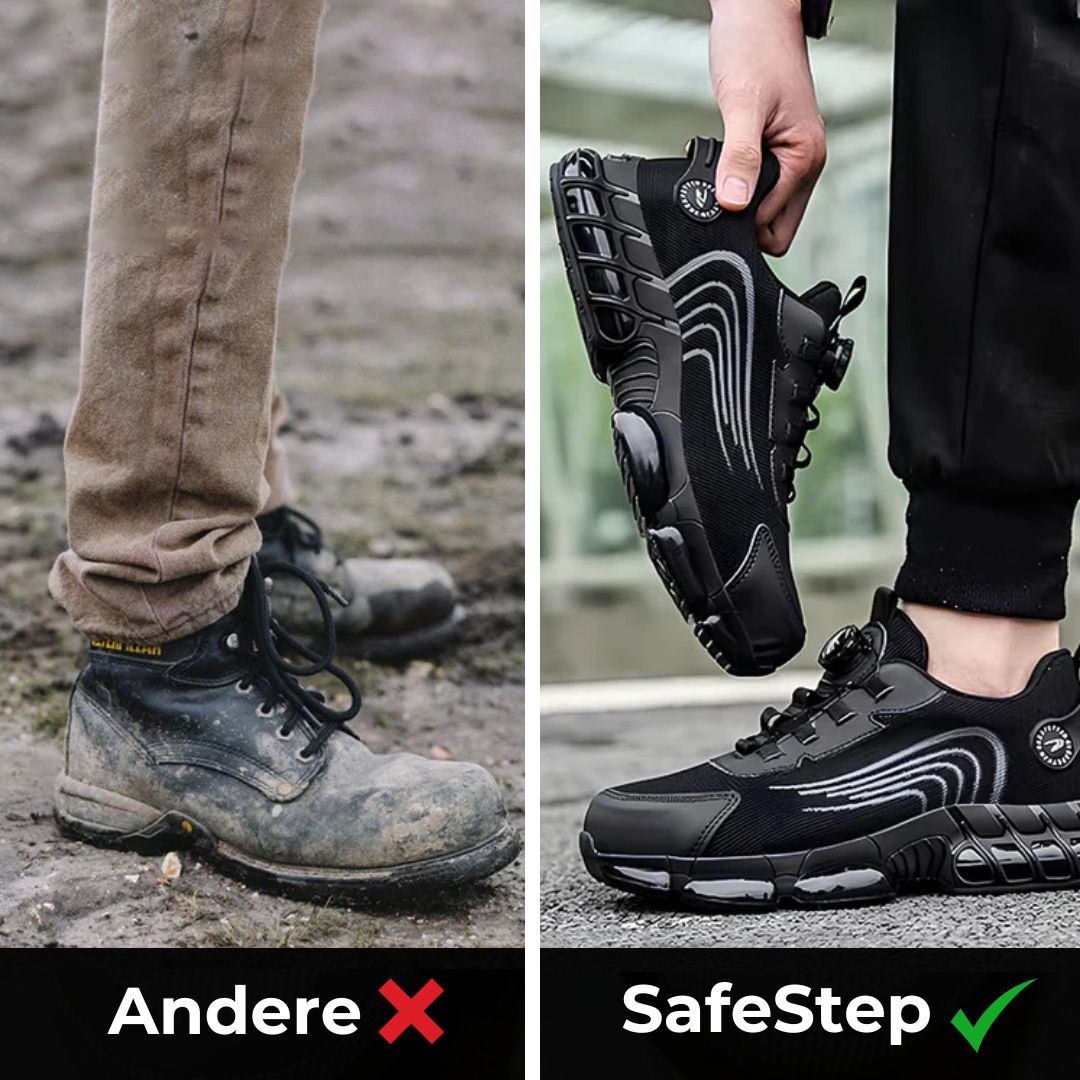 SafeStep - ergonomischer und schmerzlindernder Sicherheitsschuh - Zertifiziert nach EN ISO 20345