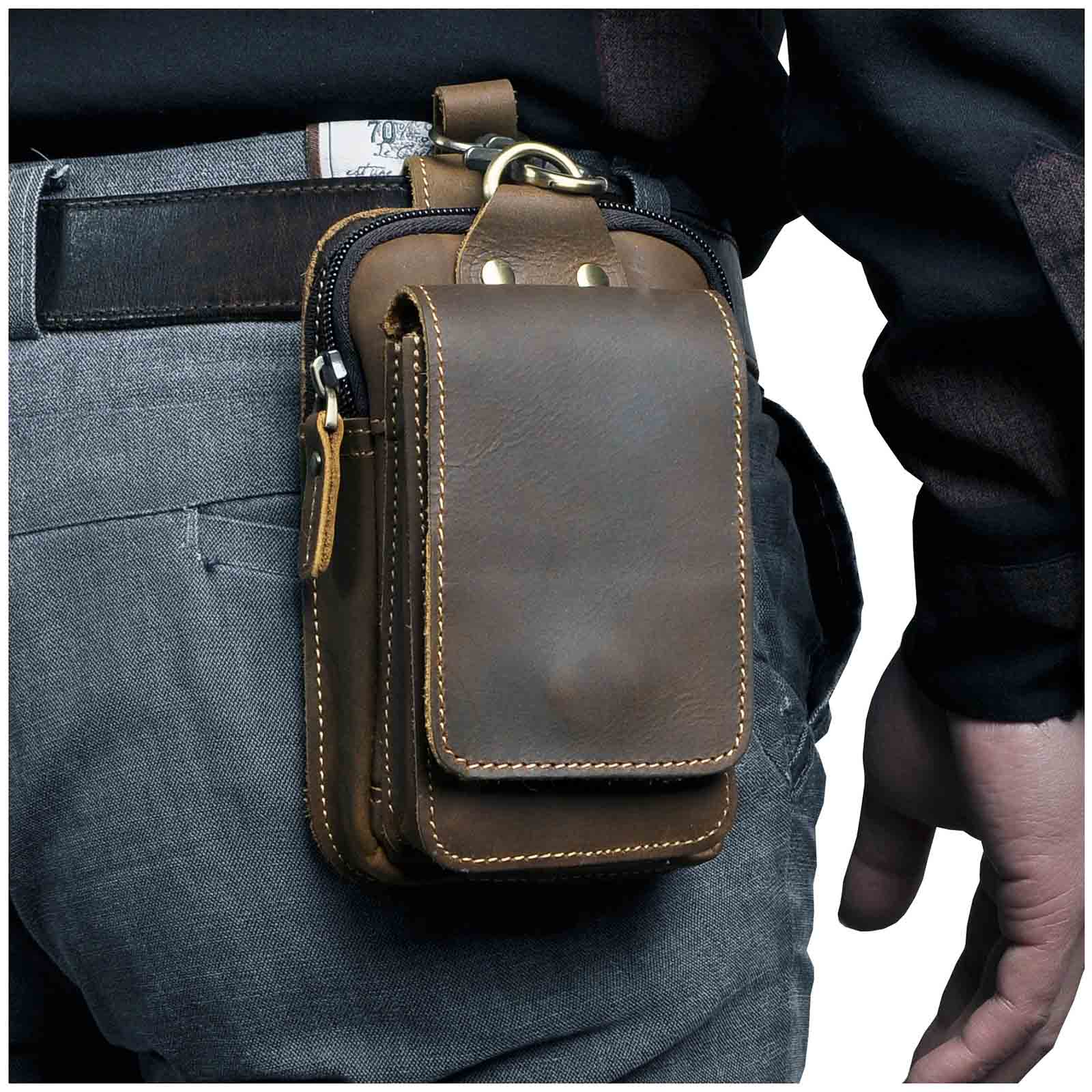 Echt Leder Herren Hüfttasche