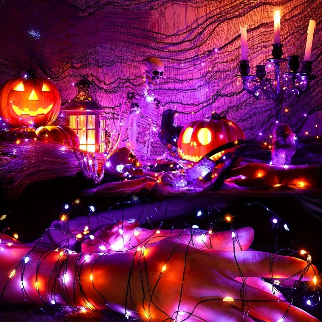 Halloween Lichterkette - Solarbetrieben - Außendekoration