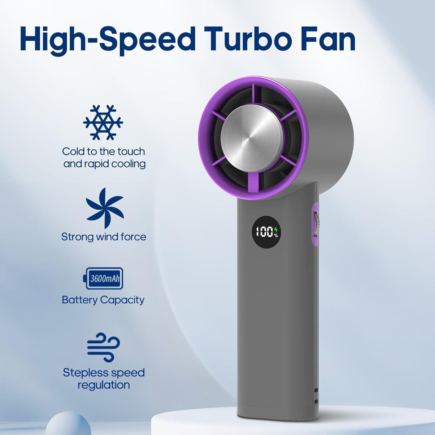 Handventilator - Tragbares Design - Wiederaufladbarer Akku