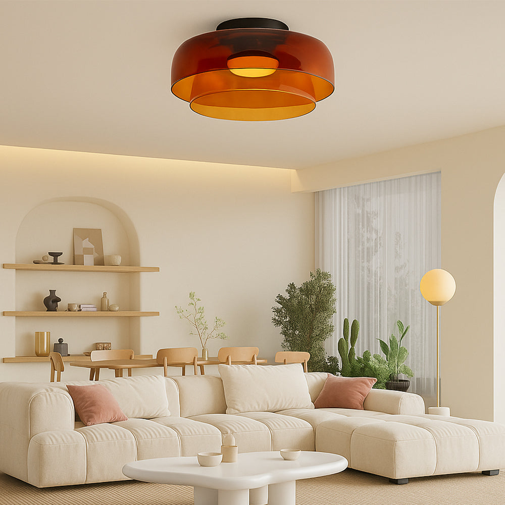 Nordic Bauhaus Glas Geschichtete Pendelleuchte