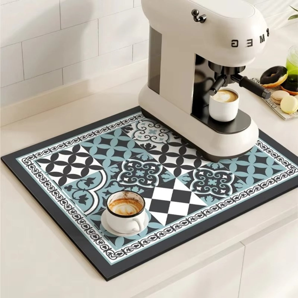 Retro-Fliesen-Design Absorbierende Kaffeemat