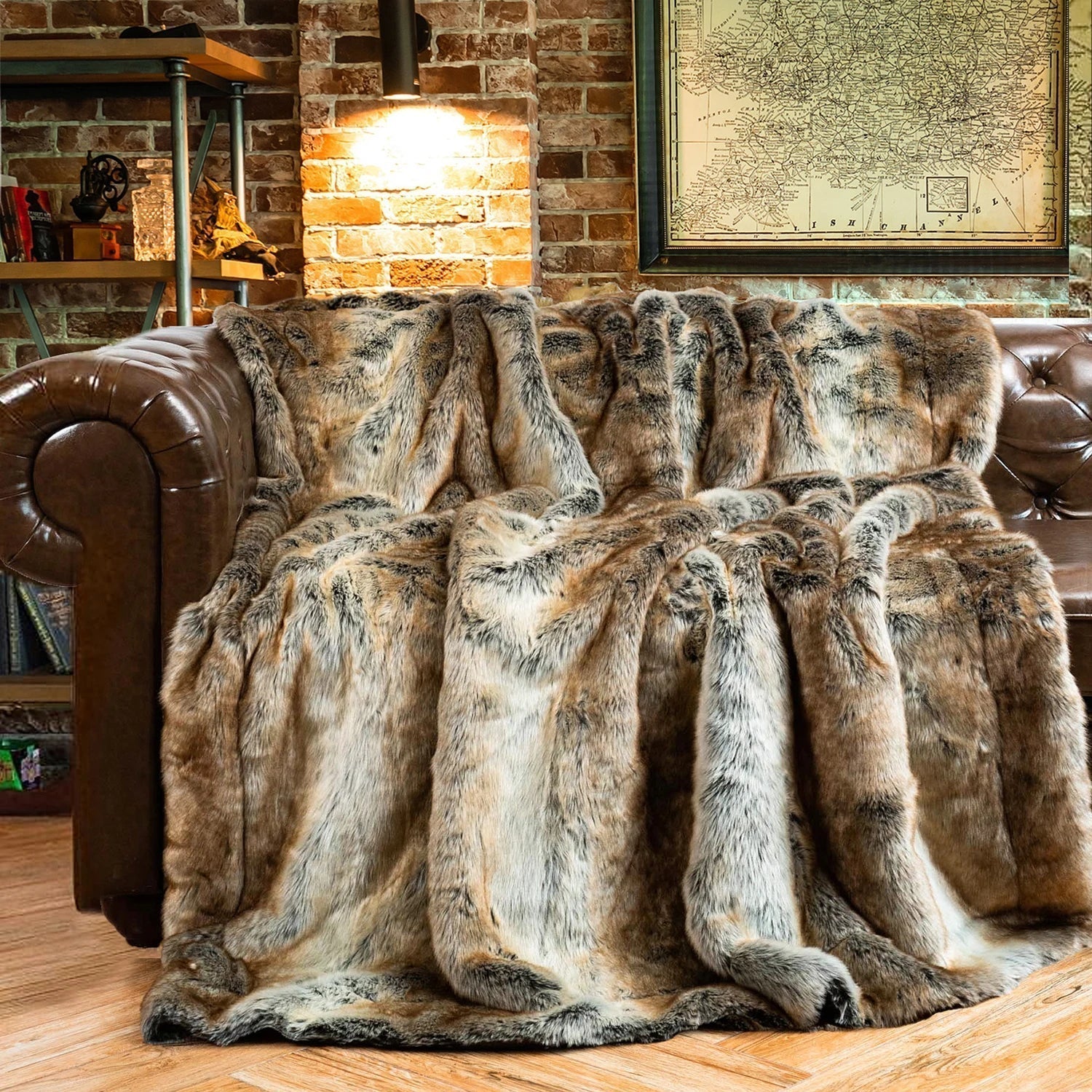 Luxuriöse Kunstfell-Decke | Flauschig & Warm | Winterwurf | Für Sofa & Schlafzimmer