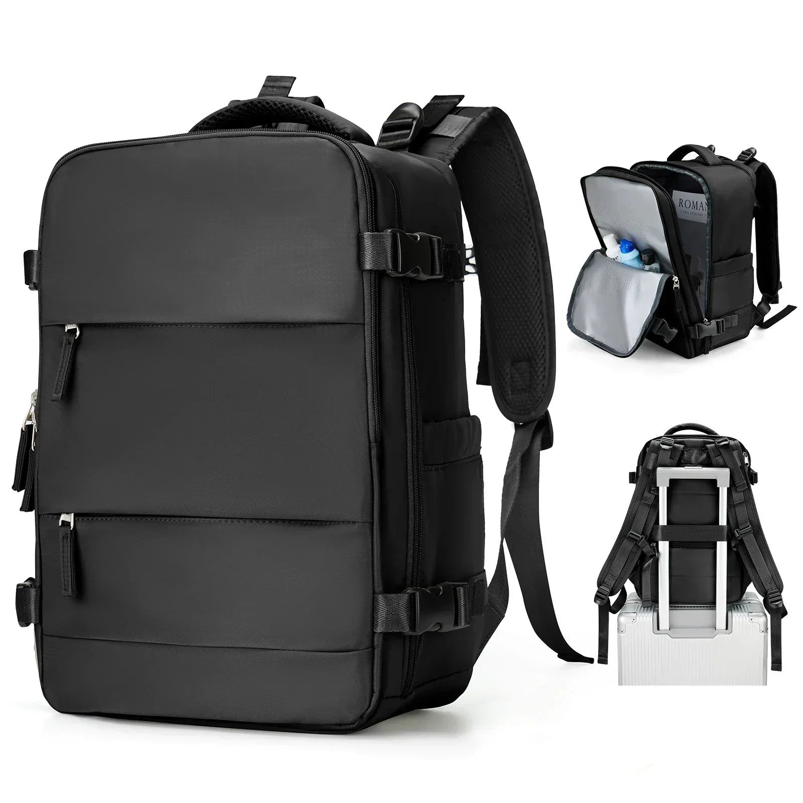 Reiserucksack Travomate | Wasserdicht & Vielseitig | 15,6" Laptopfach | Große Kapazität mit Nass-Trocken-Trennung