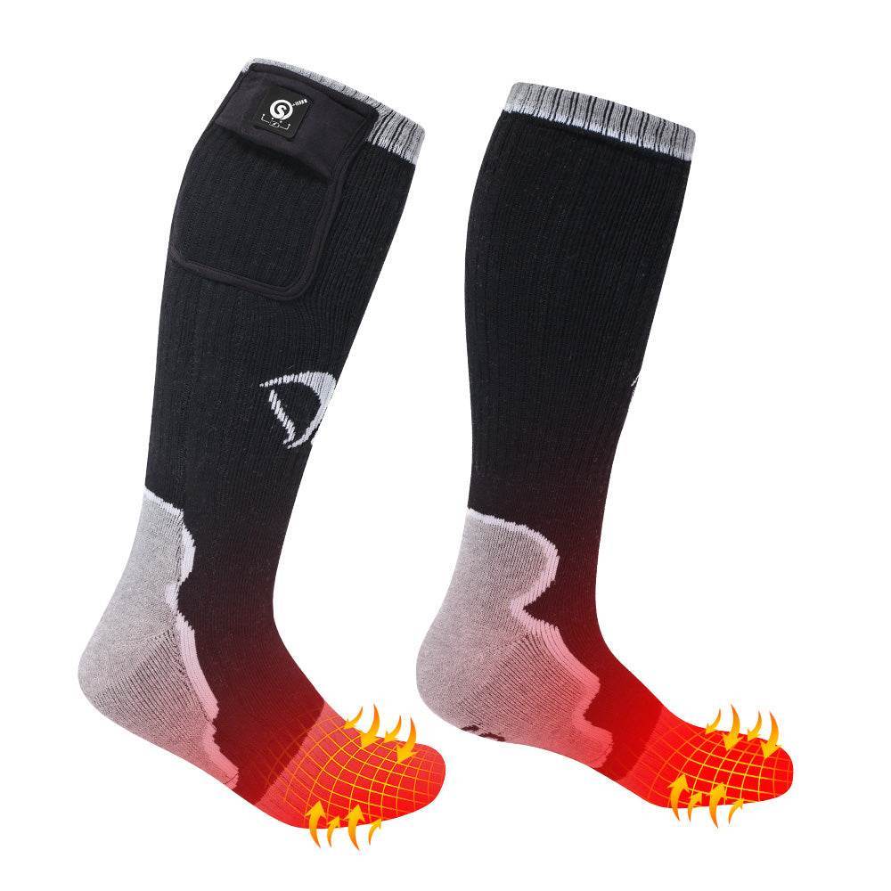 Savior Heizsocken mit wiederaufladbarem Akku Winter Outdoor Thermo Baumwollsocke