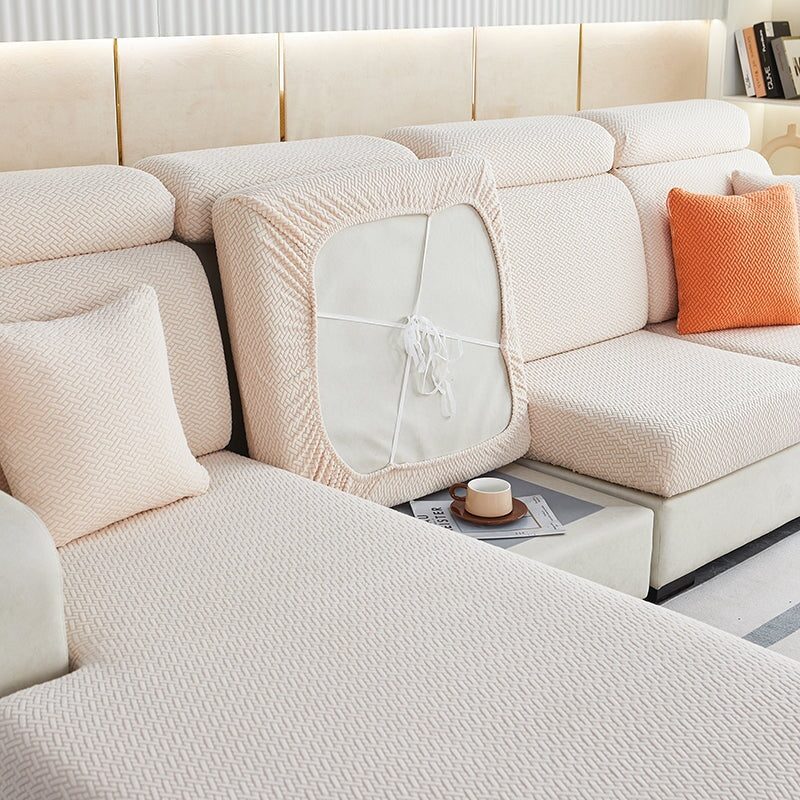 Ecksofa Bezug - Dehnbare Stoff - Montageanleitung enthalten