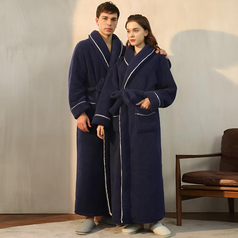 Bademantel für Männer und Frauen | Fleece Morgenmantel | Comfyra