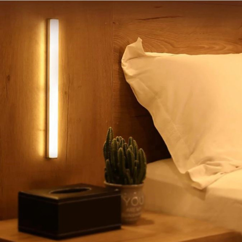 LED Nachtlicht mit Sensor für Bettgestell Holz