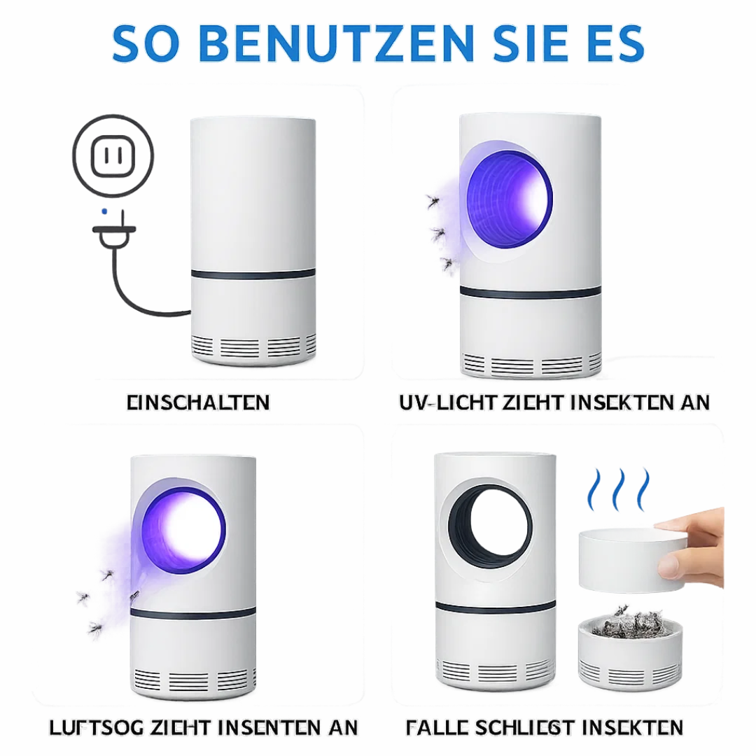 Elektrische UV-Fliegenfalle für Innen & Außen