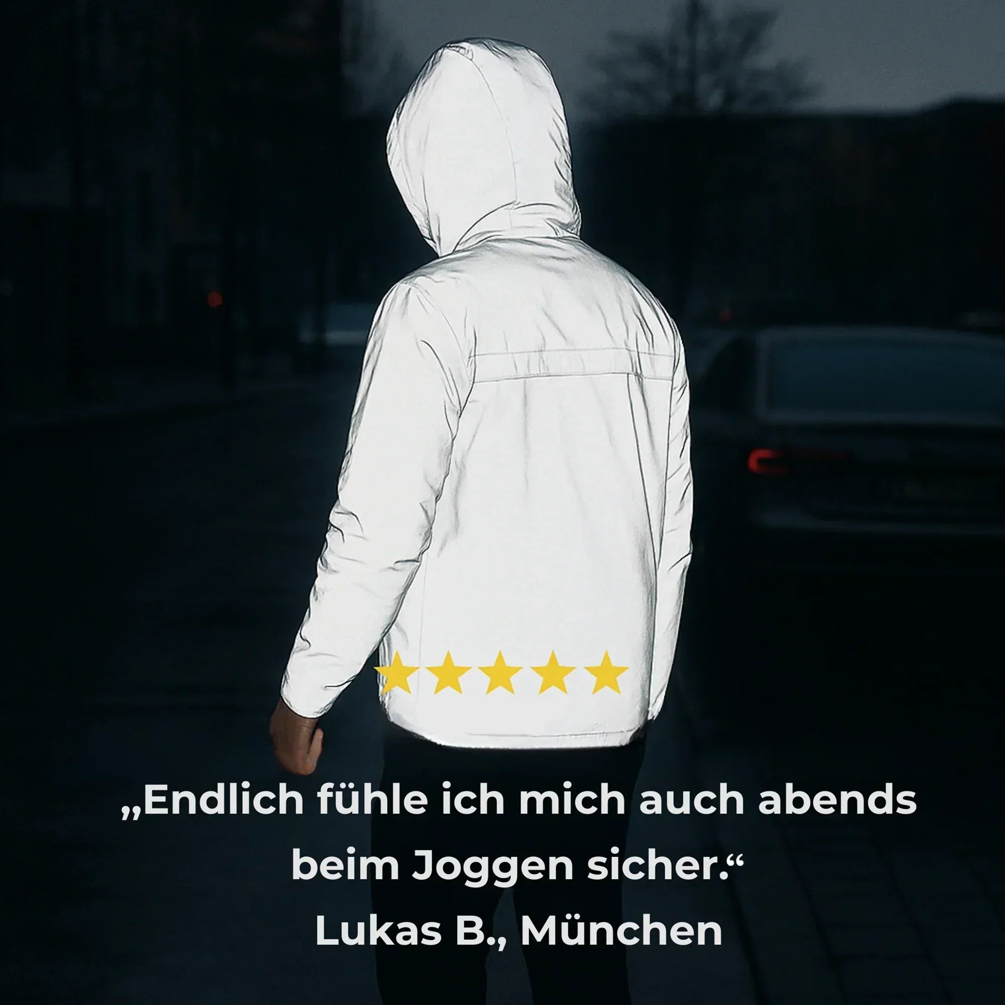 Reflektierende Jacke für Männer & Frauen | Vollständig reflektierende Jacke | GlowJack