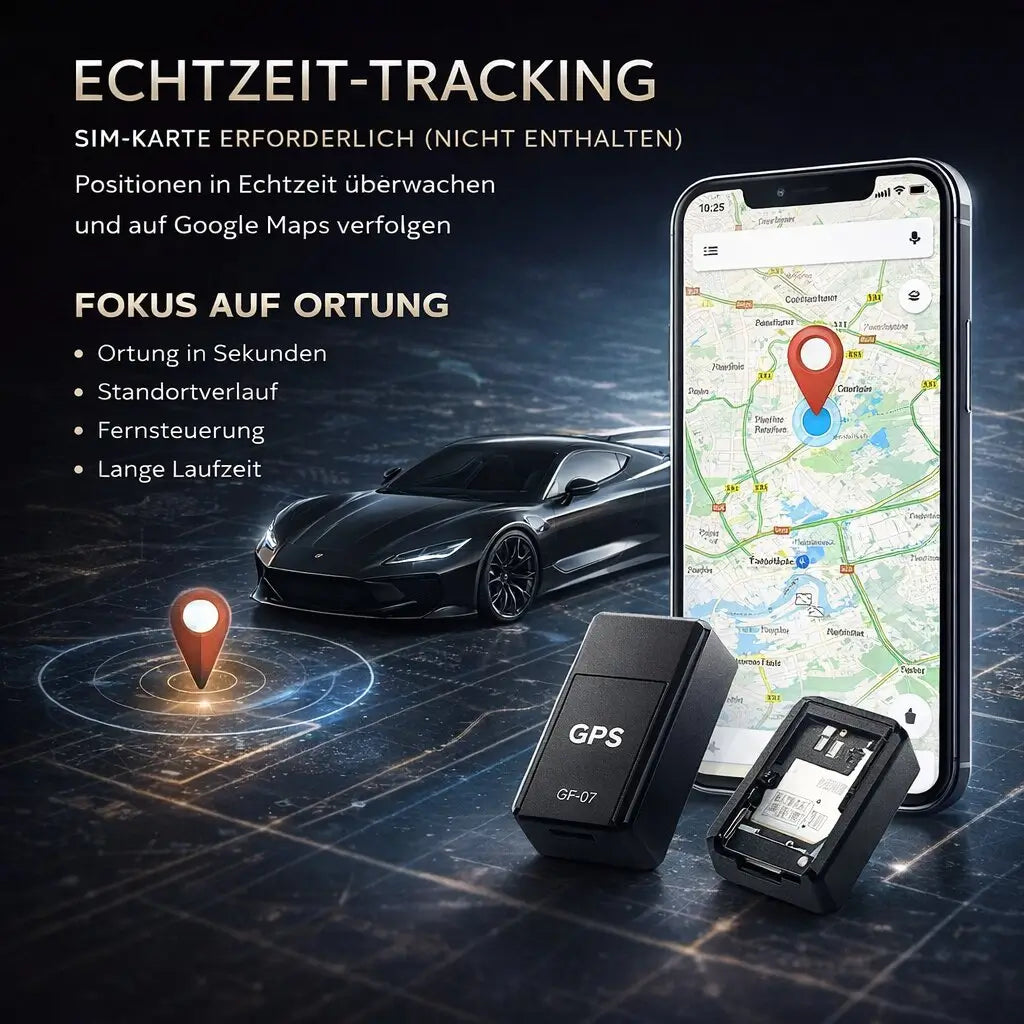 GPS Tracker für Auto | Mini GPS Tracker ohne Abonnement | Locaro