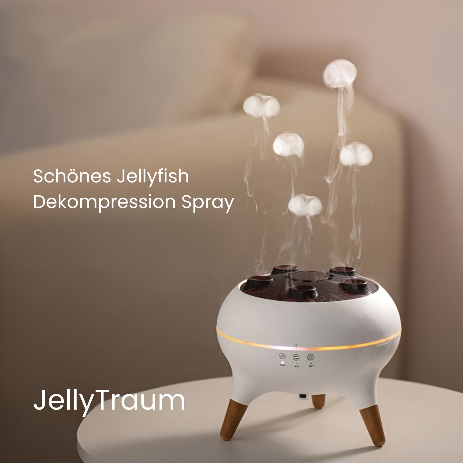 Luftbefeuchter & Diffusor | Aroma Diffusor mit LED-Licht & Timer | JellyDream