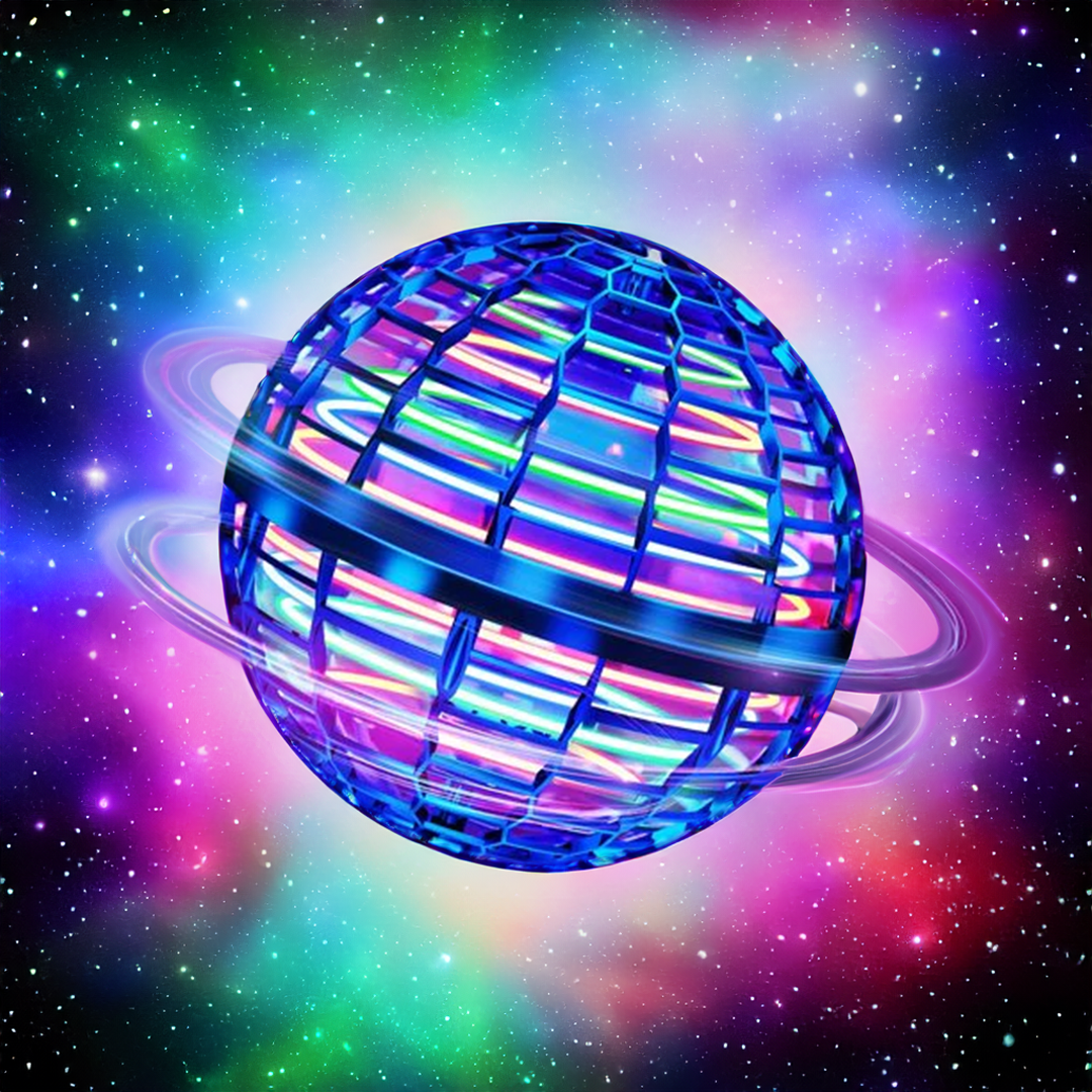 Flying Orb Ball | Aerodynamisches 360°-Fluggerät | Intelligente Kreiselstabilisierung | Stoßfeste Polypropylen-Struktur | USB-Schnellladung | LED-Effekte