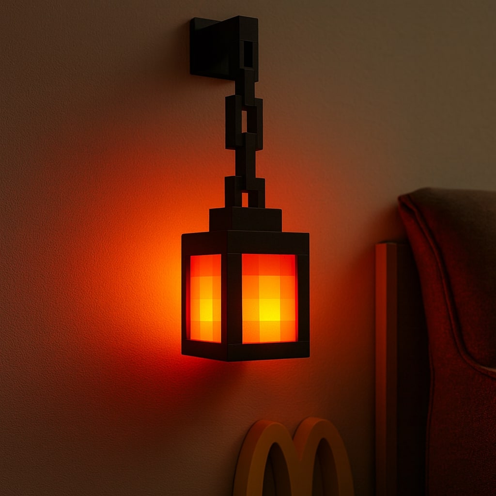 Minecraft Lampe | Drahtlose Tischlampe | Nachttischlampe | Innenwandleuchte | Pixellicht