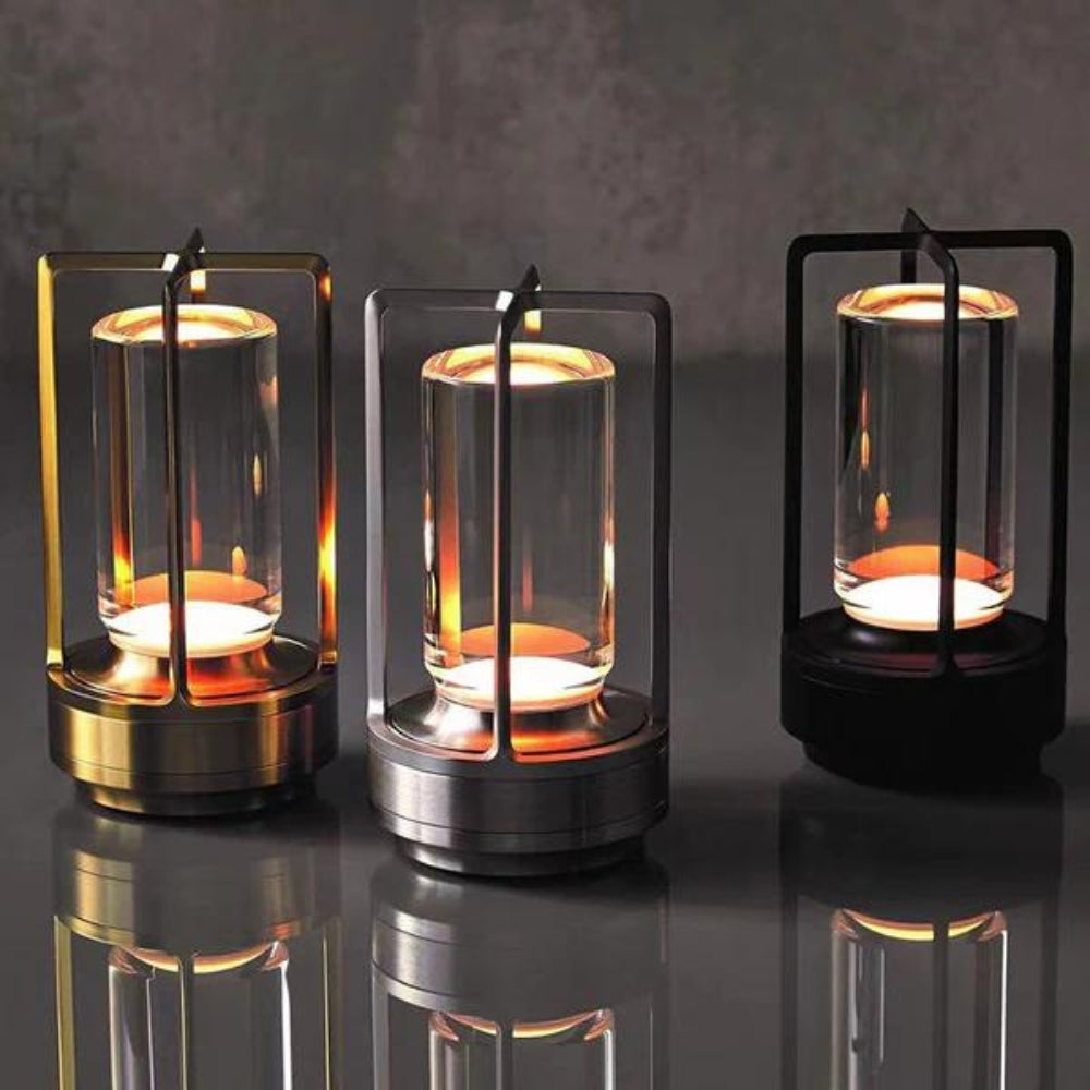 Tischlampe mit Batterie | Moderne LED-Tischlampe | Laternenlampe | NordicLight