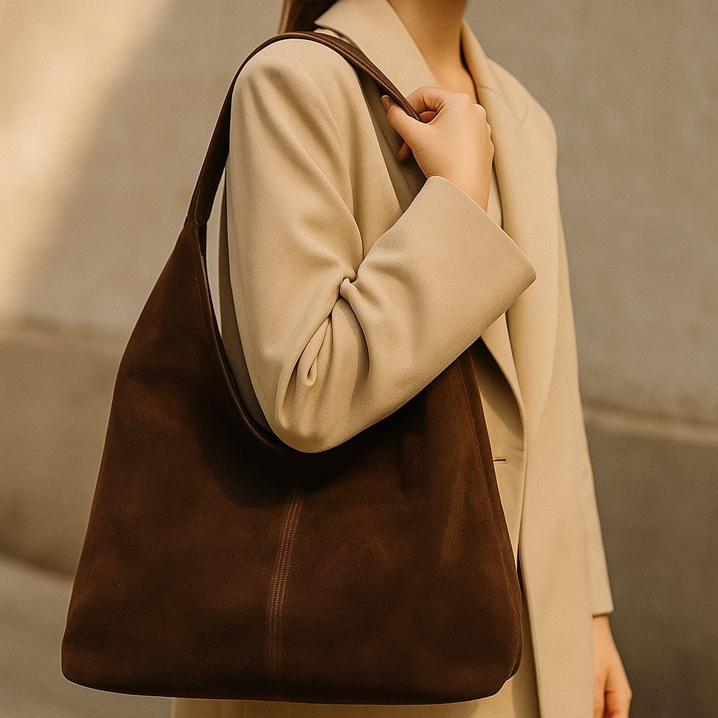 Schultertasche für Frauen | Wildleder Schultertasche | Vintage Tasche | Lederin